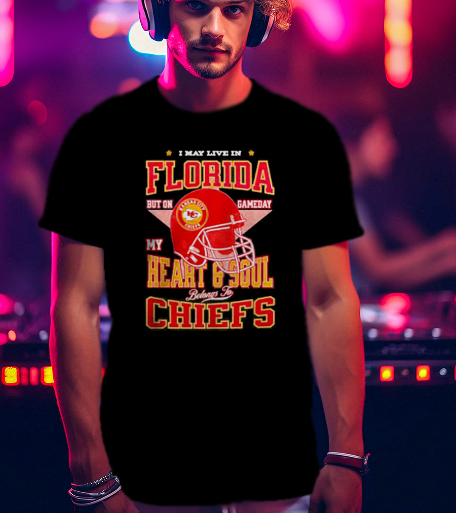 Florida Gameday Heart And Soul Belongs To Kansas City Chiefs T-Shirt