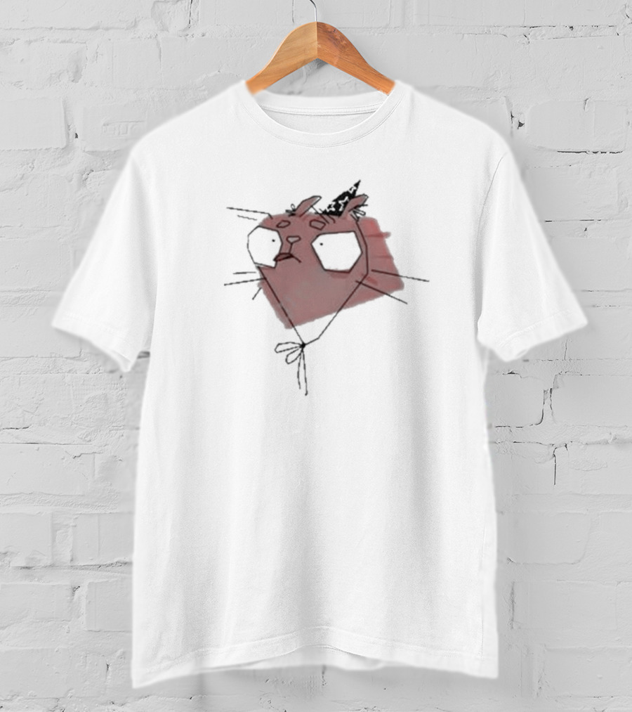 Soe Gschwind Wizardcat Heavyweight Red Cat With Wizard Hat T-Shirt