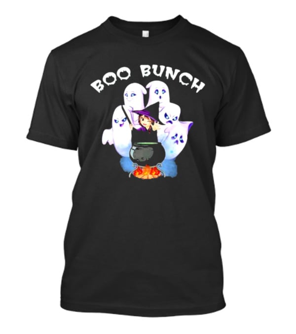 BibbidiBobiBoo Boo Bunch Halloween Ghosts And Witch Cauldron Scene T-Shirt