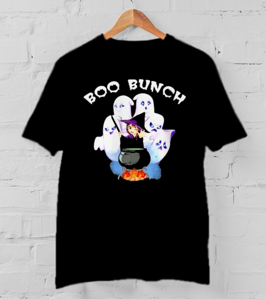 BibbidiBobiBoo Boo Bunch Halloween Ghosts And Witch Cauldron Scene T-Shirt
