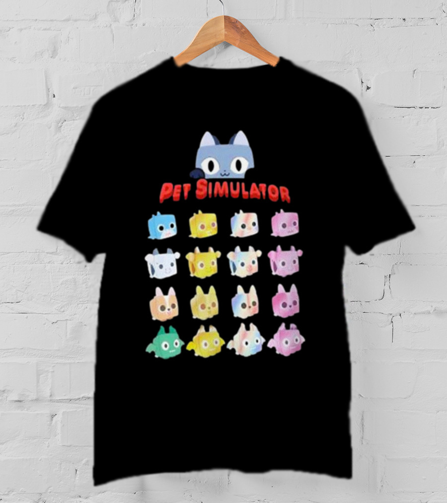 Alex Tanooki Pet Simulator Cute Colorful Kitty 16 Collection T-Shirt