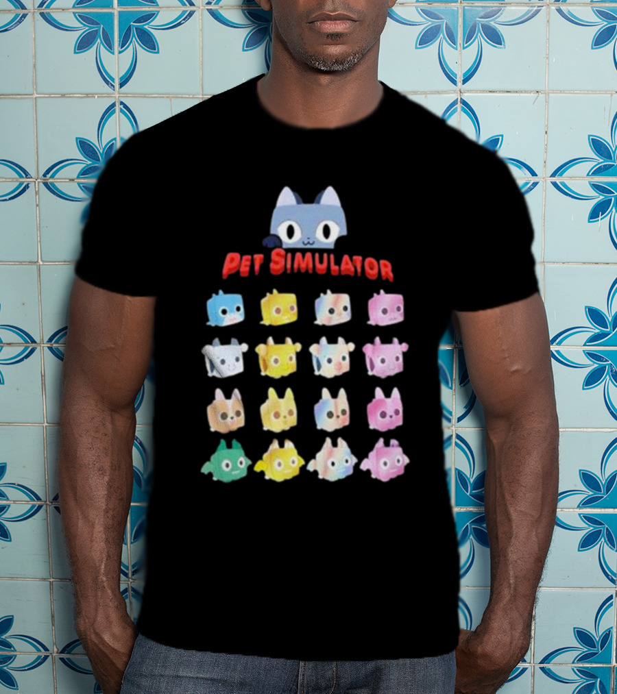 Alex Tanooki Pet Simulator Cute Colorful Kitty 16 Collection T-Shirt