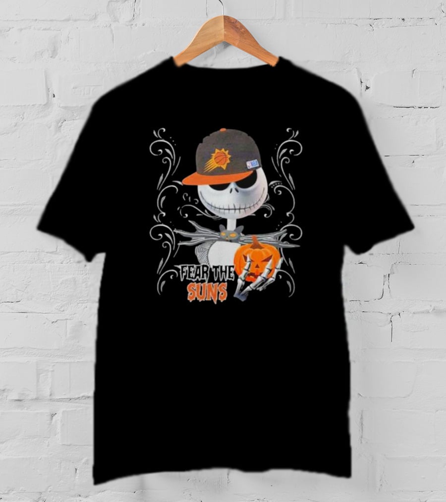 Jack Skellington Fear The Phoenix Suns Pumpkin Halloween T-Shirt