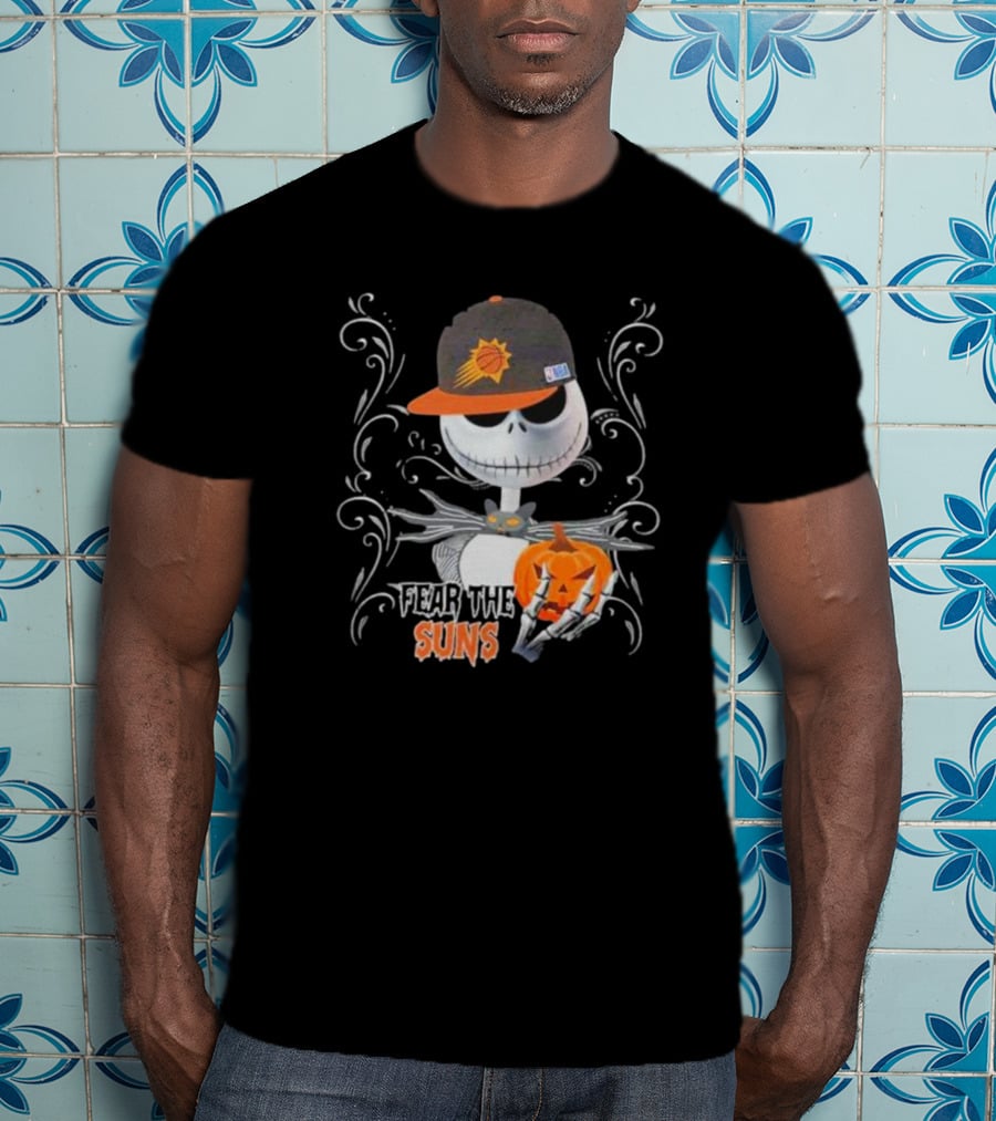 Jack Skellington Fear The Phoenix Suns Pumpkin Halloween T-Shirt