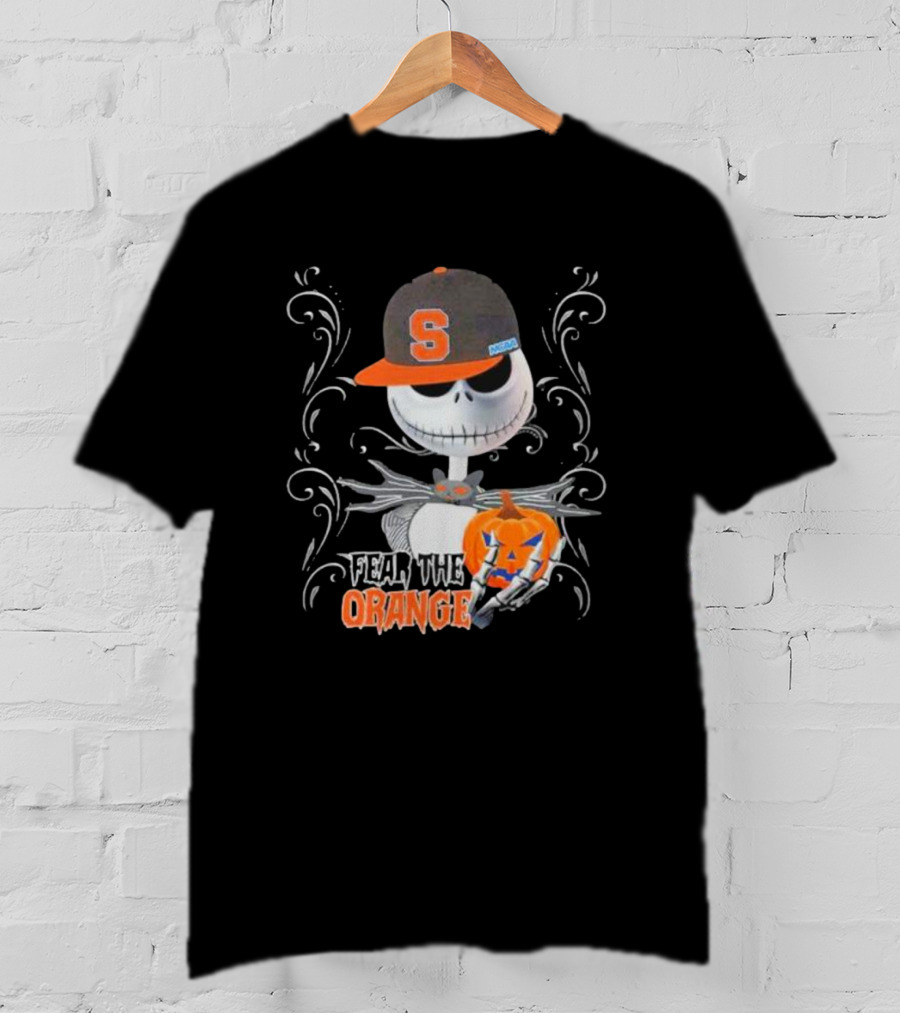 Fear The Orange Jack Skellington Syracuse Halloween Pumpkin T-Shirt