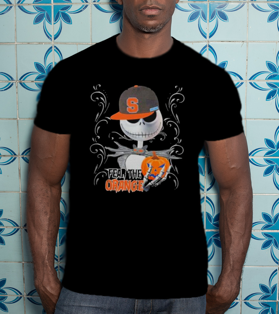 Fear The Orange Jack Skellington Syracuse Halloween Pumpkin T-Shirt