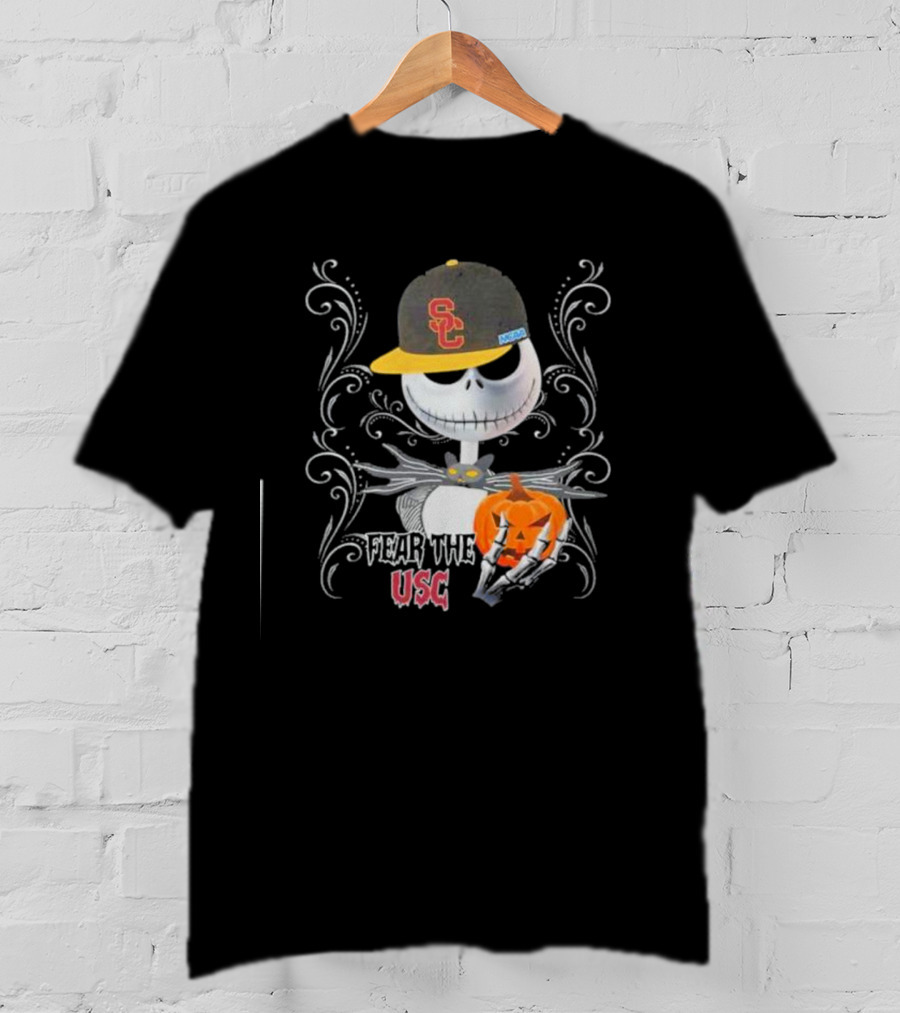 Jack Skellington Fear The USC Trojans Halloween Pumpkin T-Shirt