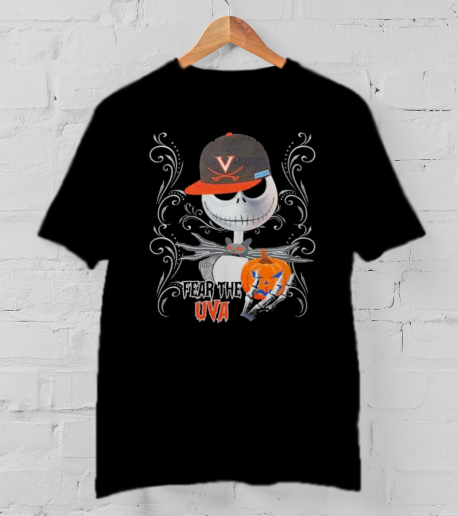 Jack Skellington Fear The UVA Virginia Cavaliers Pumpkin Halloween T-Shirt