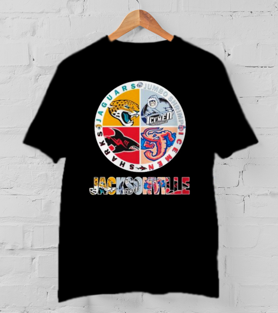 Jacksonville Jaguars Sharks Jumbo Shrimp Icemen T-Shirt