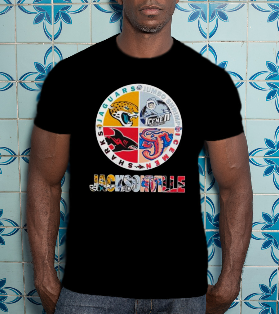 Jacksonville Jaguars Sharks Jumbo Shrimp Icemen T-Shirt