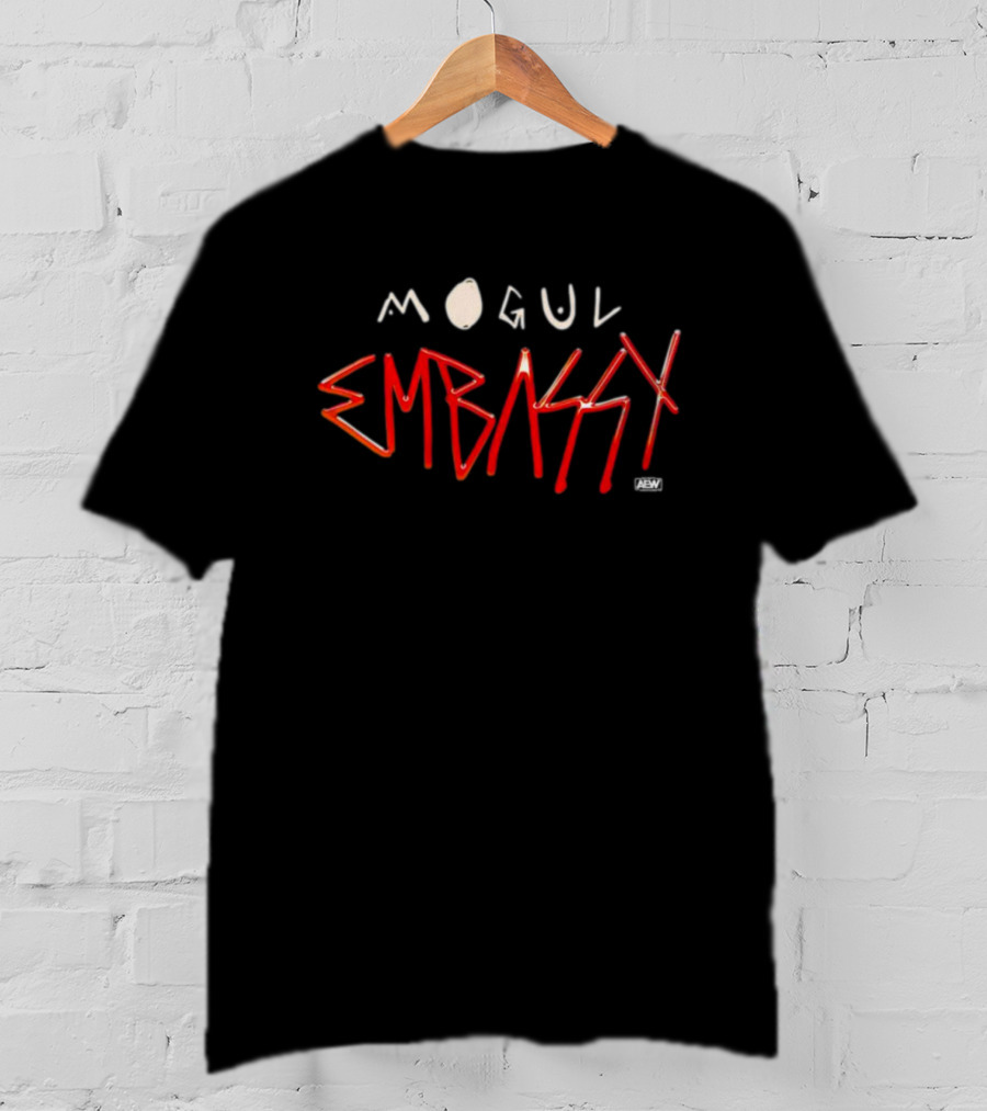 Mogul Embassy AEW Red Graffiti Text T-Shirt