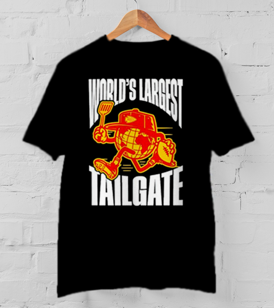 World's Largest Tailgate Football Globe And Spatula T-Shirt