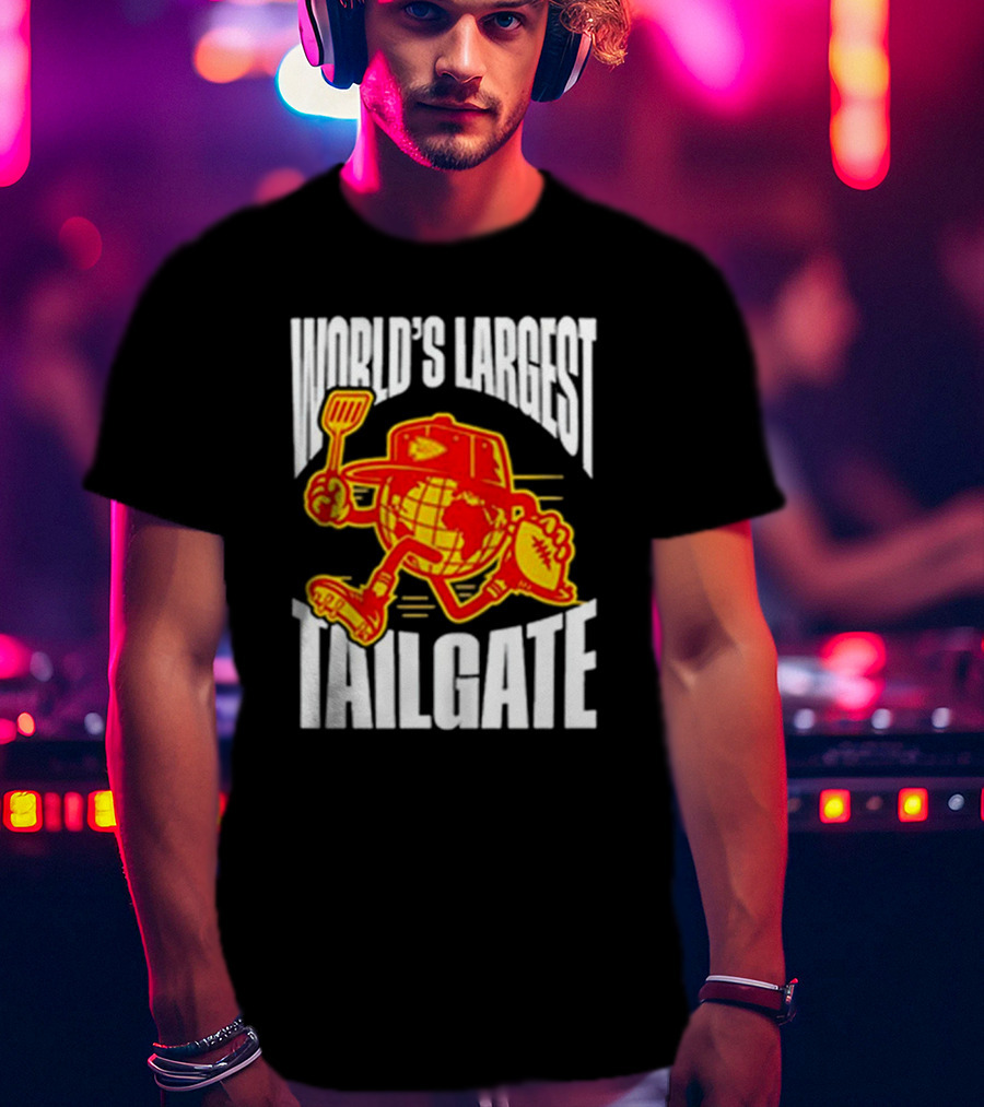 World's Largest Tailgate Football Globe And Spatula T-Shirt