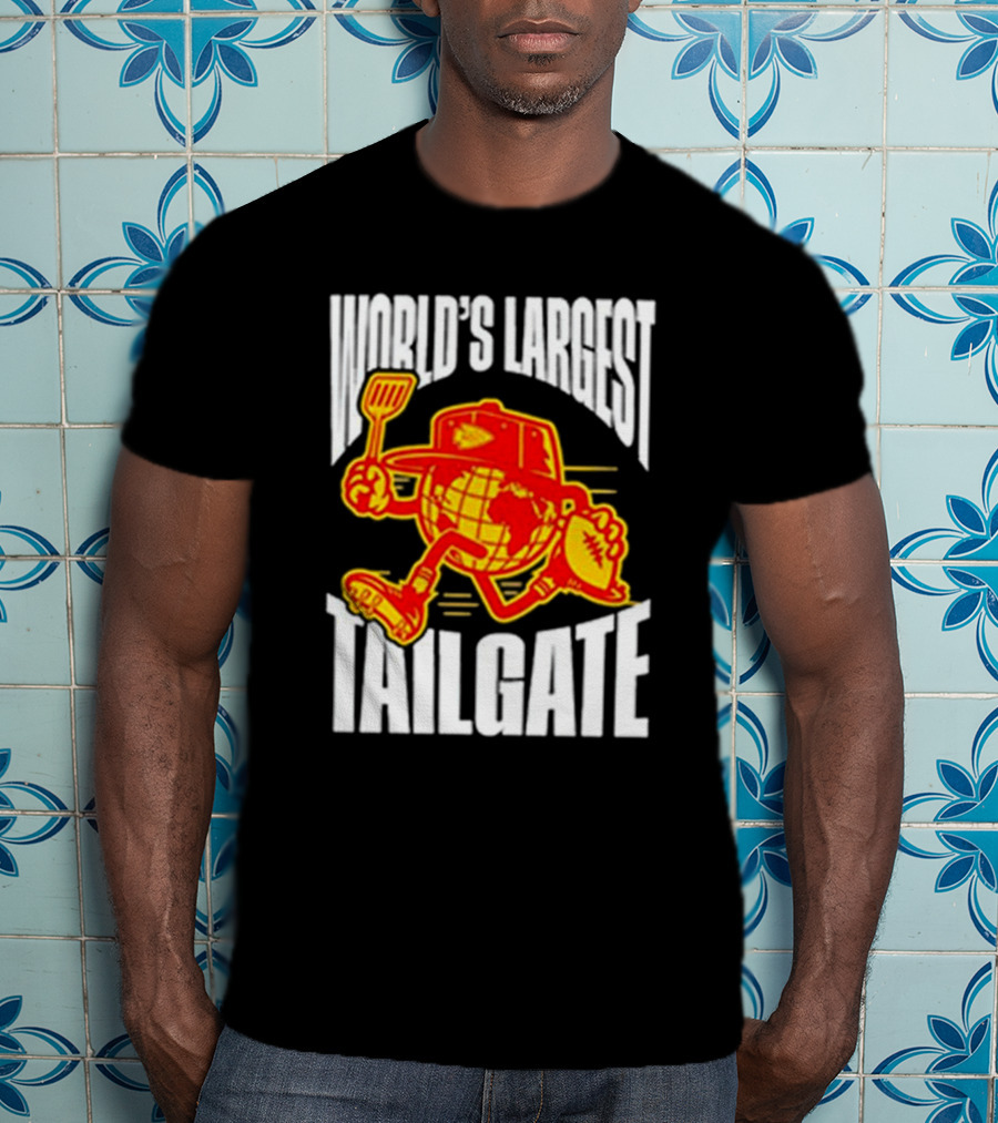World's Largest Tailgate Football Globe And Spatula T-Shirt