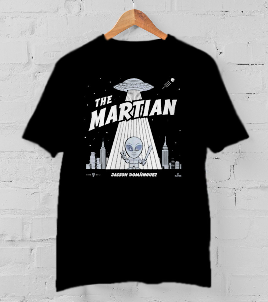 The Martian Jasson Dominguez Alien Spaceship New York Skyline T-Shirt