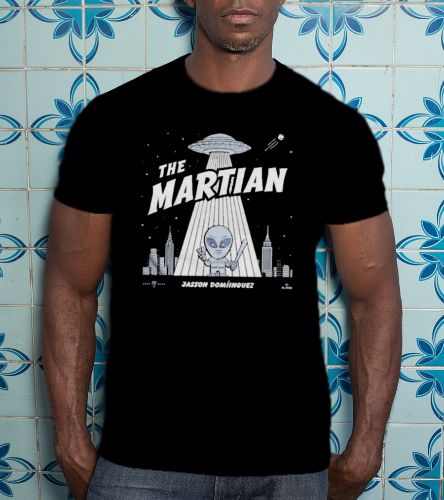 The Martian Jasson Dominguez Alien Spaceship New York Skyline T-Shirt