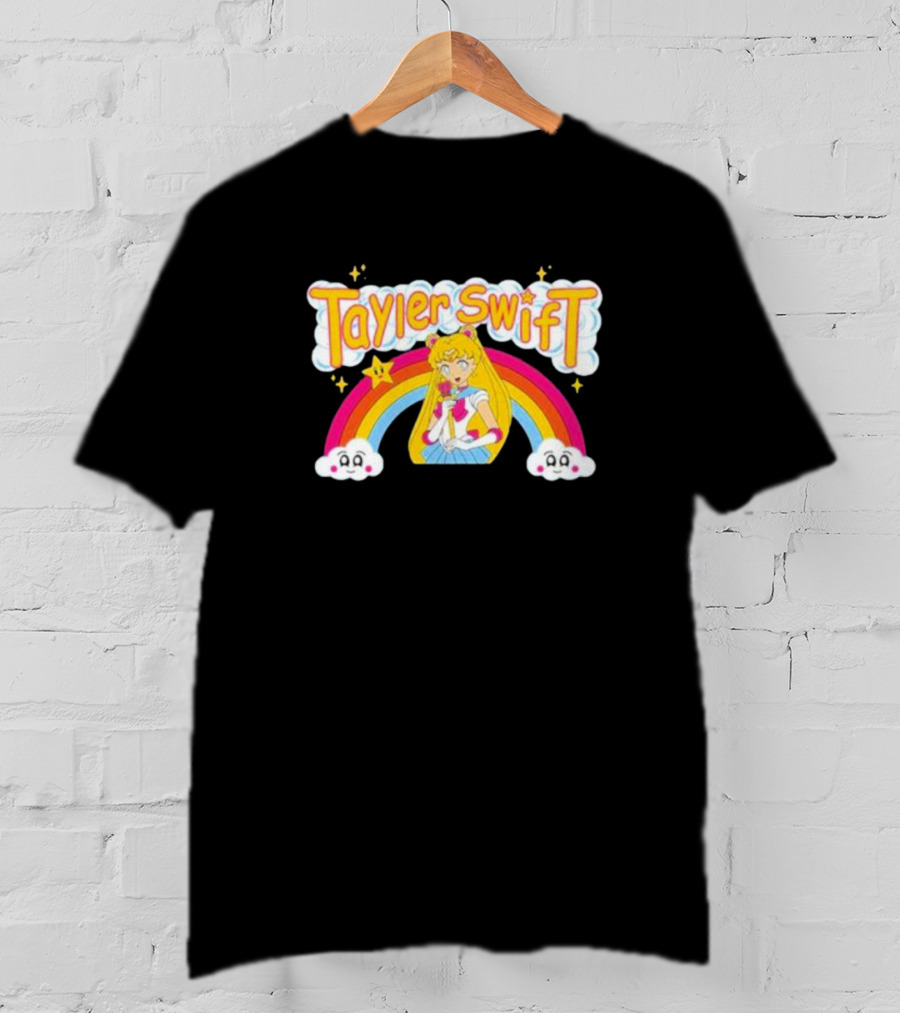 Tayler Swift Lxix Sailor Moon Rainbow Clouds T-Shirt