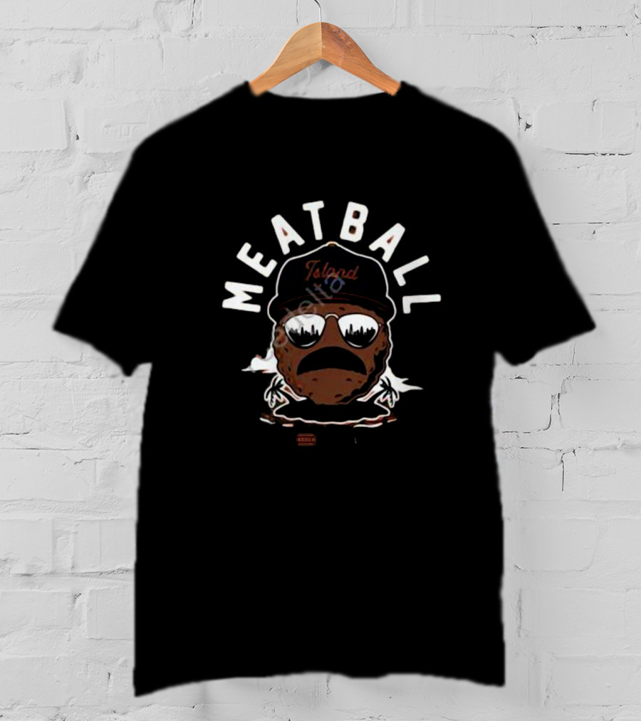 Meatball Island CHGO Island Mustache Sunglasses Hat T-Shirt
