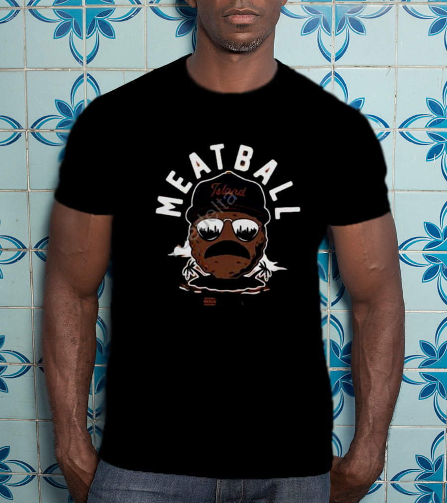 Meatball Island CHGO Island Mustache Sunglasses Hat T-Shirt