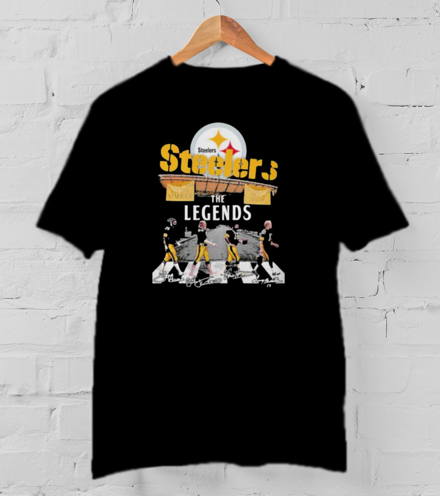 Pittsburgh Steelers The Legends Abbey Road Thank You For The Memories Signatures T-Shirt