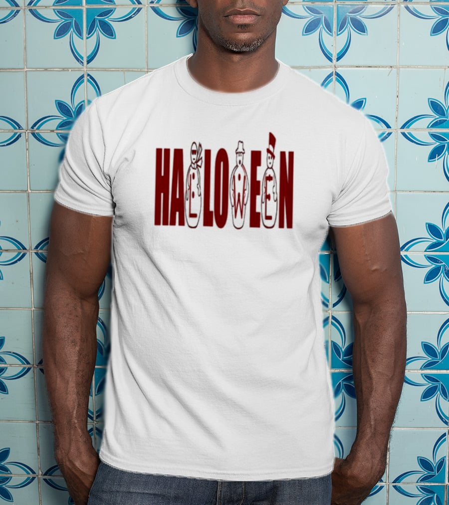 Halloween Snowman Trio Festive T-Shirt