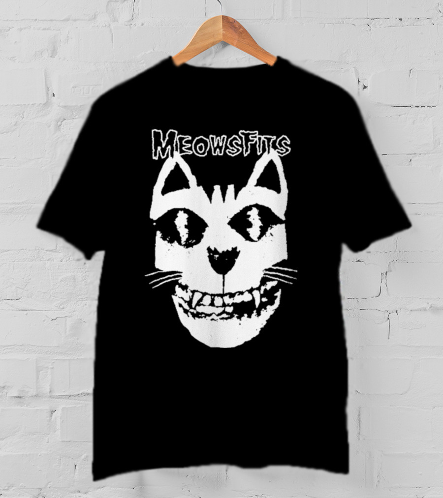 Meowsfits Grinning Cat Skull T-Shirt