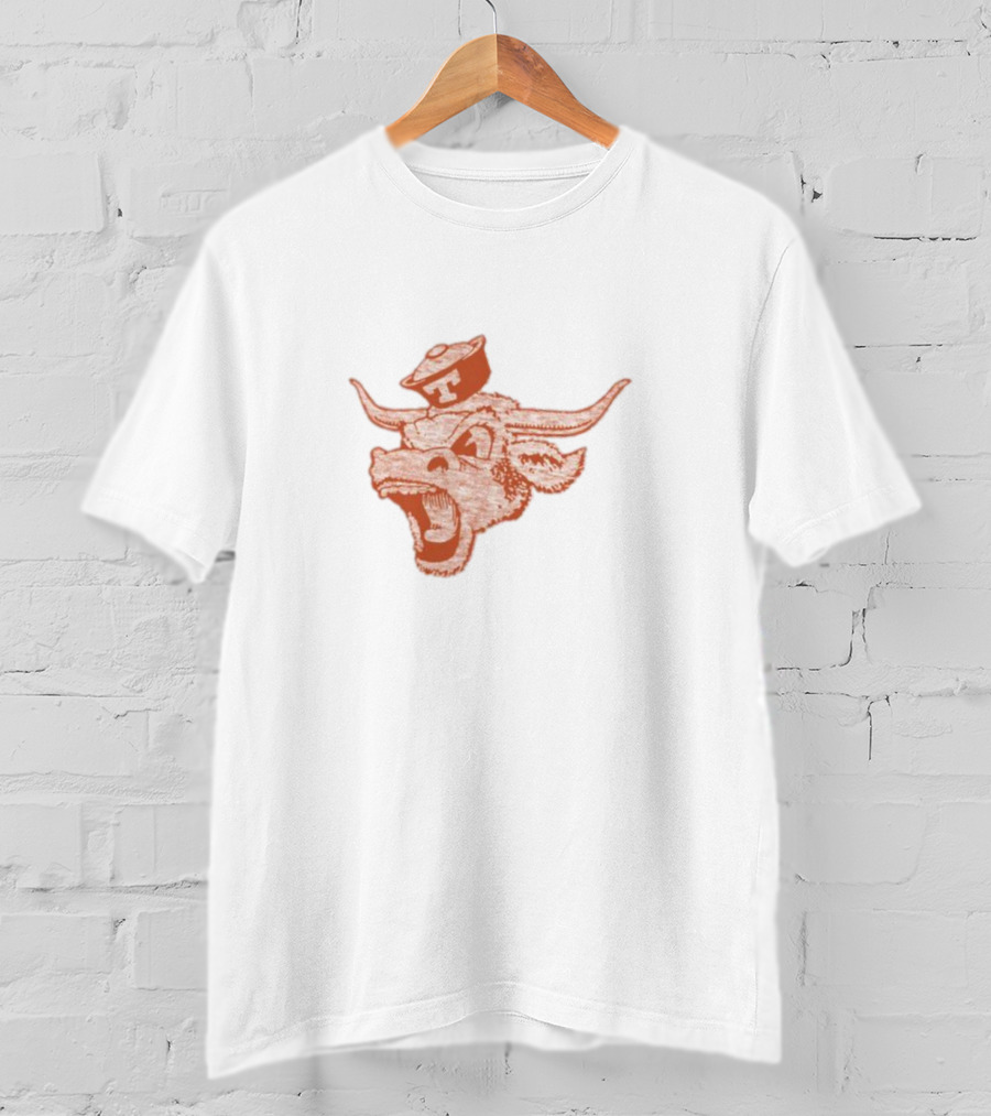 Texas Longhorns Vintage Bevo Logo Texas Orange Franklin T-Shirt