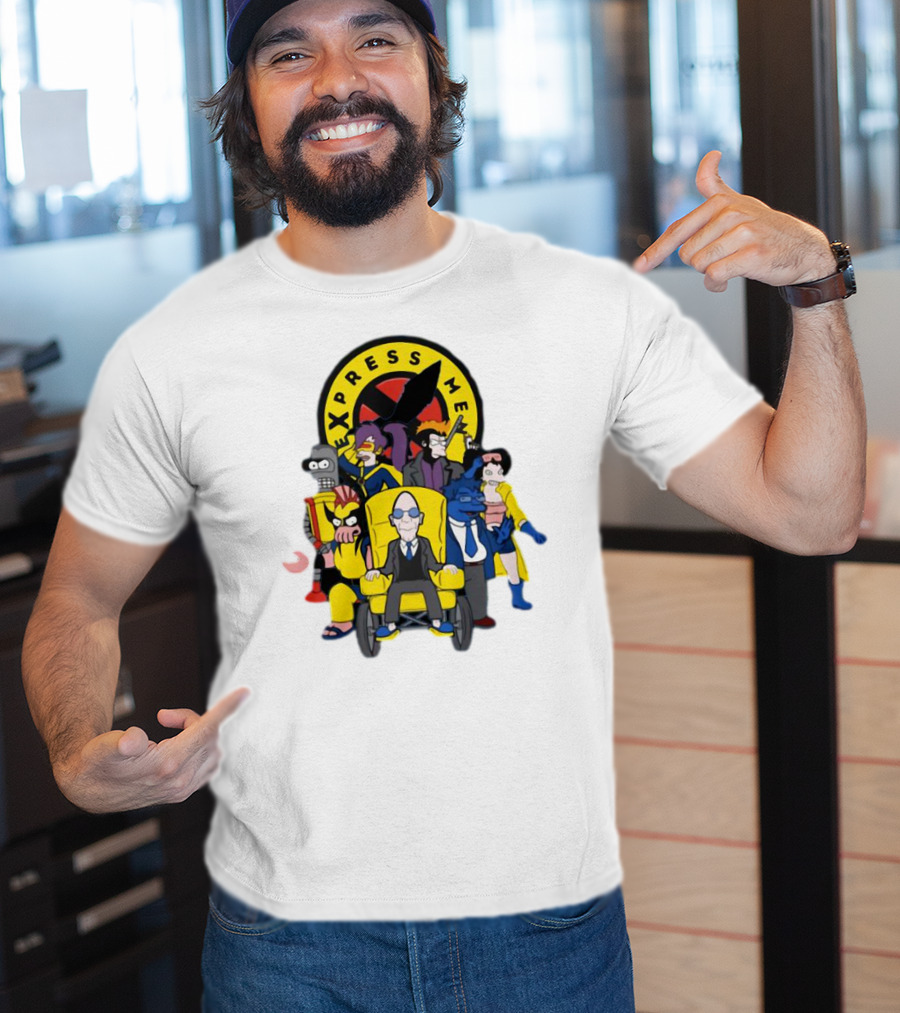 Express Men Futurama Meets X-Men Crossover Ensemble T-Shirt