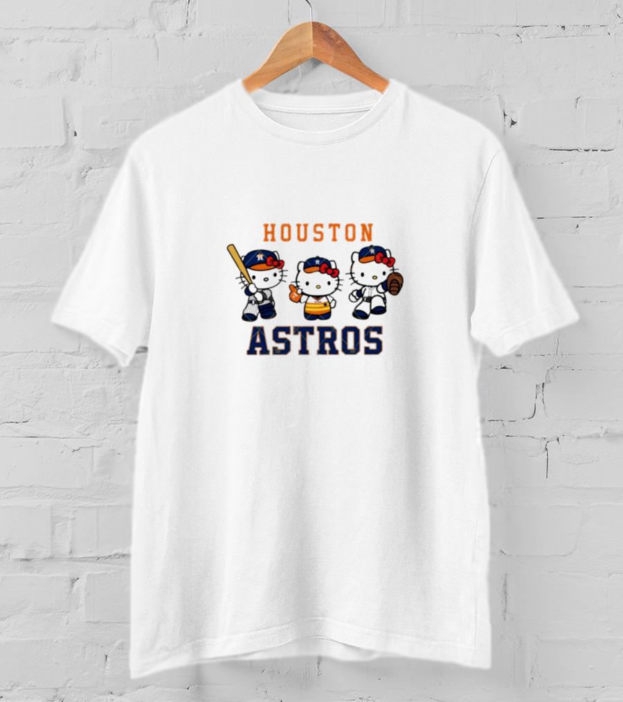 Houston Astros Hello Kitty Baseball T-Shirt