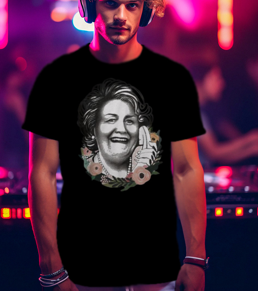 Nordacious Hyacinth With Floral Accents And Phone Gesture T-Shirt
