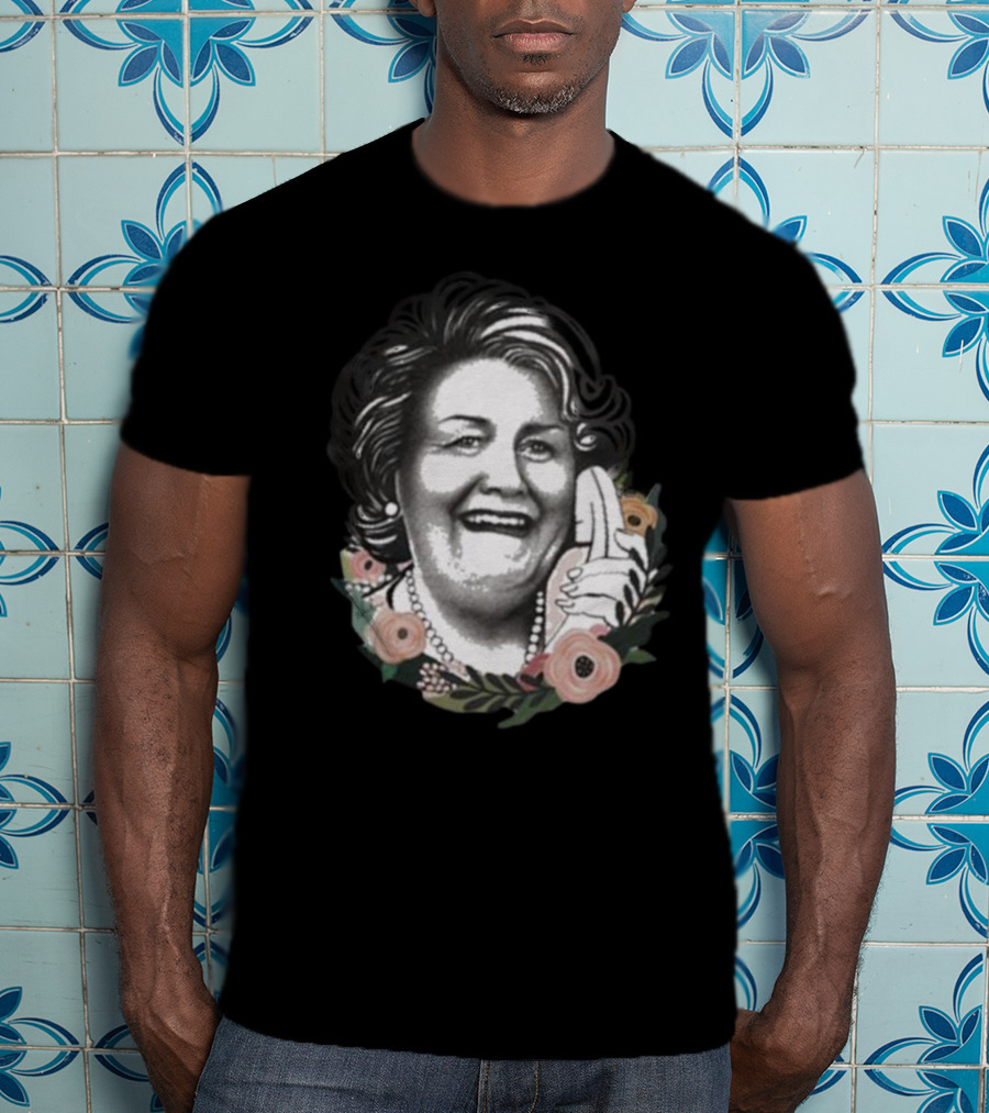 Nordacious Hyacinth With Floral Accents And Phone Gesture T-Shirt