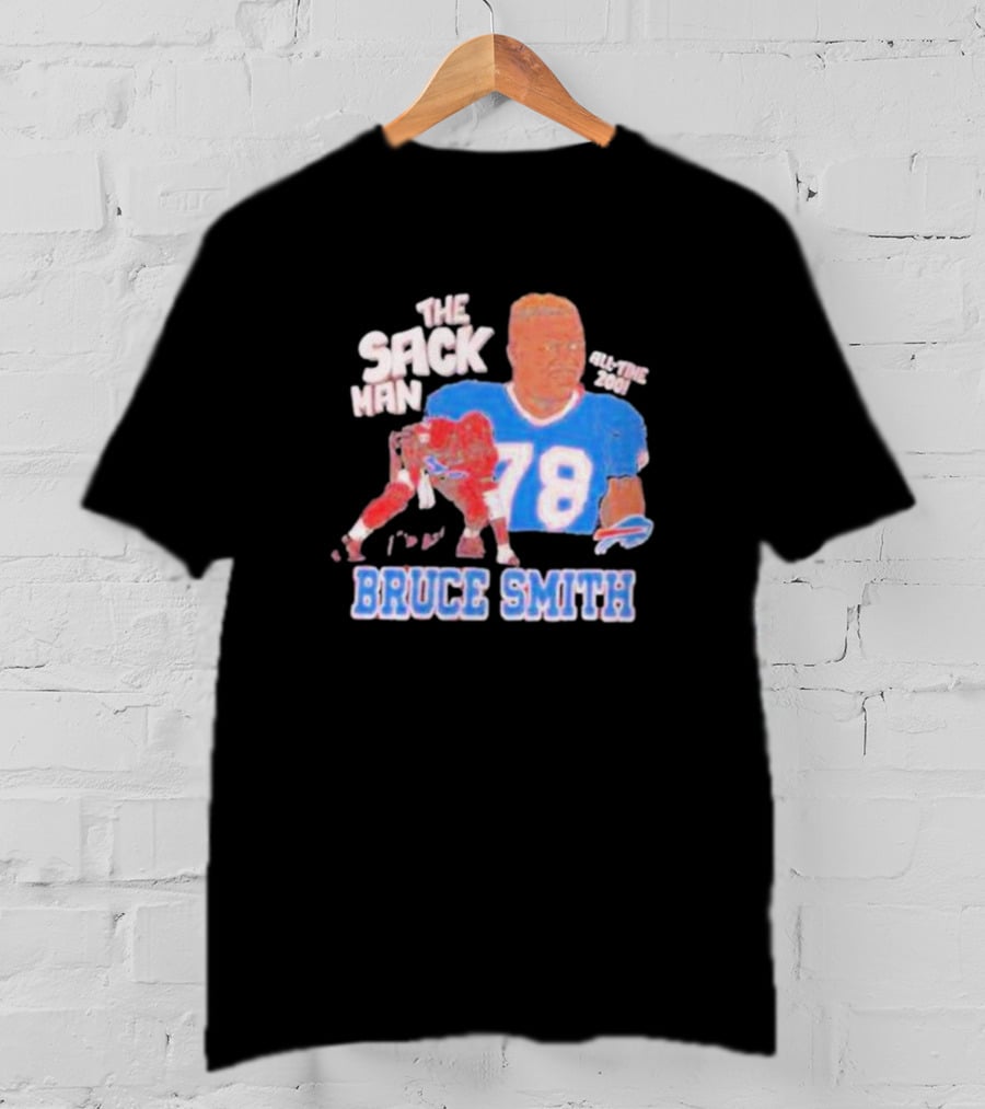 Bruce Smith The Sack Man 78 Buffalo Bills All-Time 200 T-Shirt