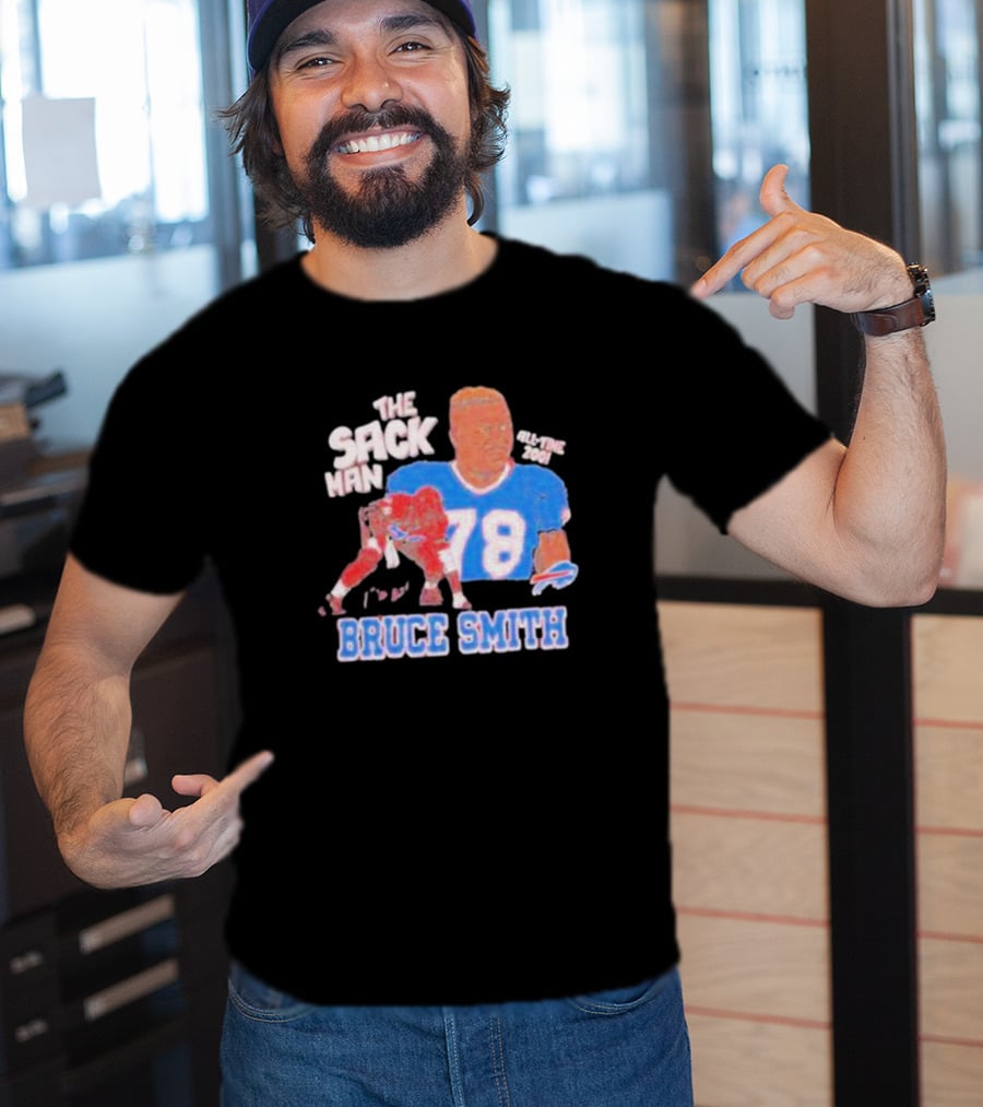 Bruce Smith The Sack Man 78 Buffalo Bills All-Time 200 T-Shirt