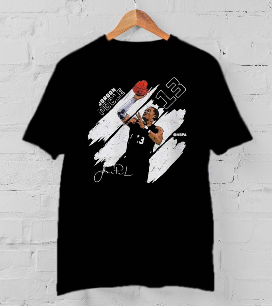 Jordan Poole NBPA 13 Basketball Signature T-Shirt