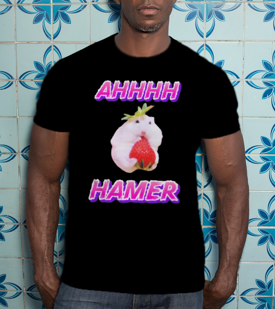 Ahhhh Hamer Strawberry Holding Hamer T-Shirt