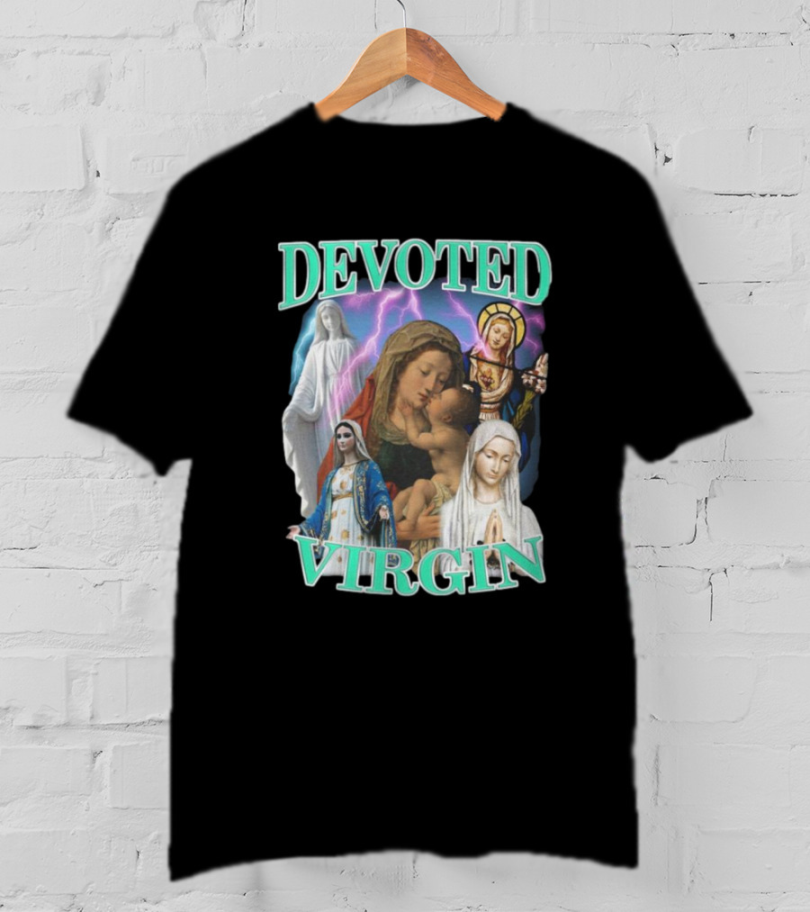 Devoted Virgin Mary Iconic Religious T-Shirt