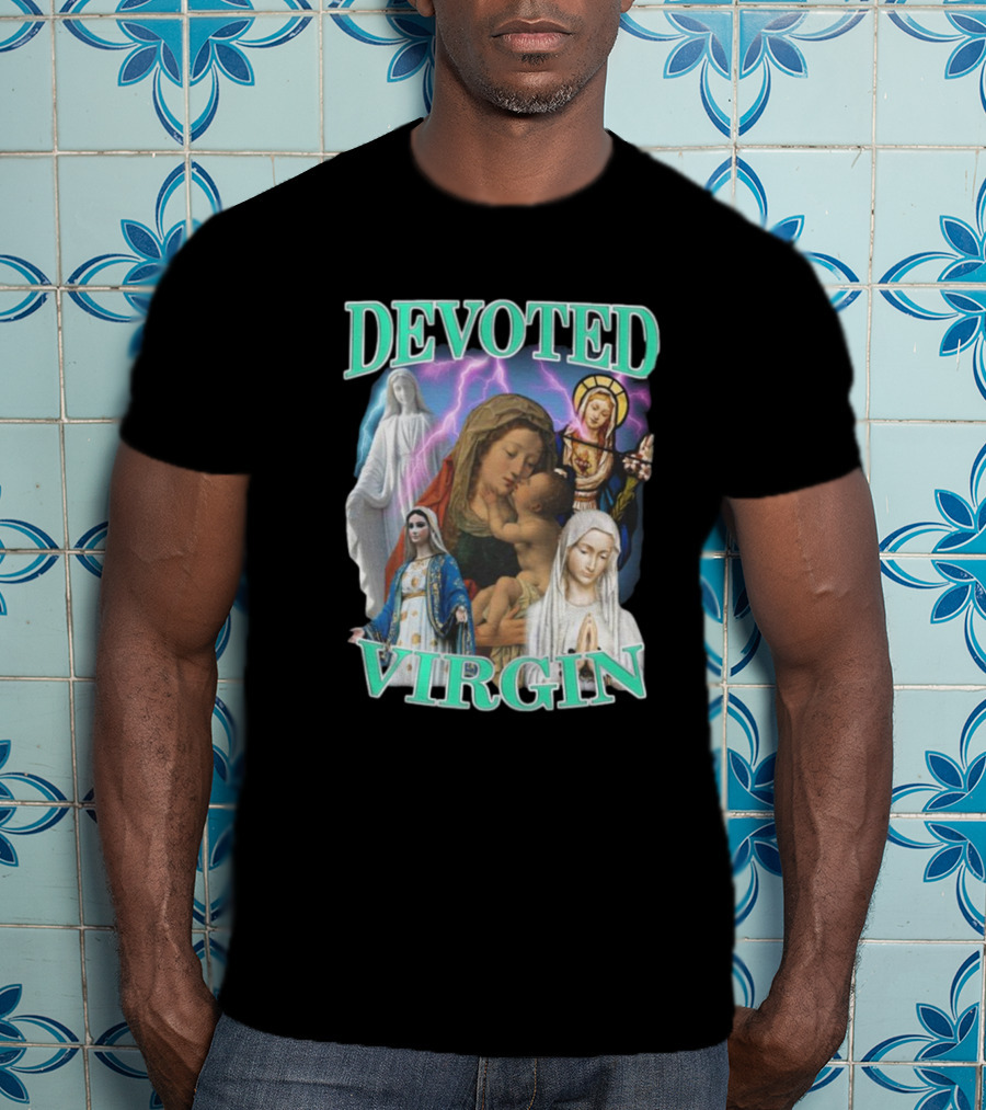 Devoted Virgin Mary Iconic Religious T-Shirt