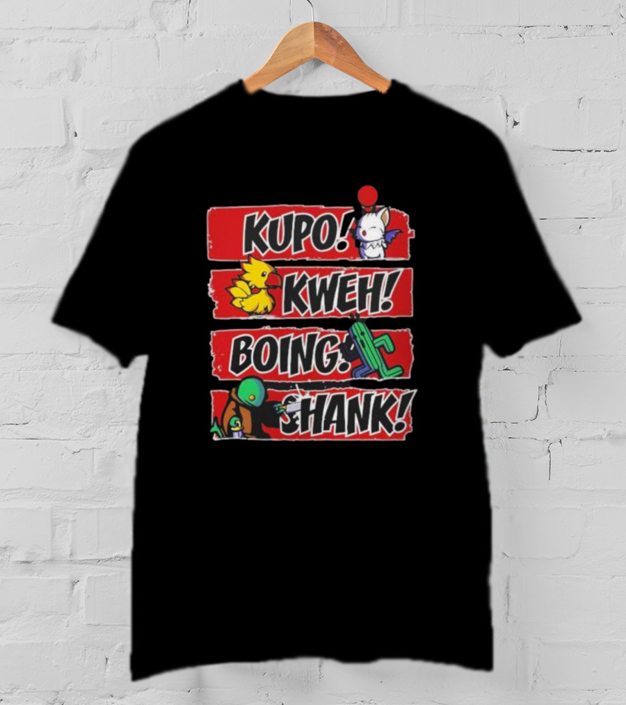 Kupo Kweh Boing Hank Moogle Chocobo Cactuar Tonberry T-Shirt