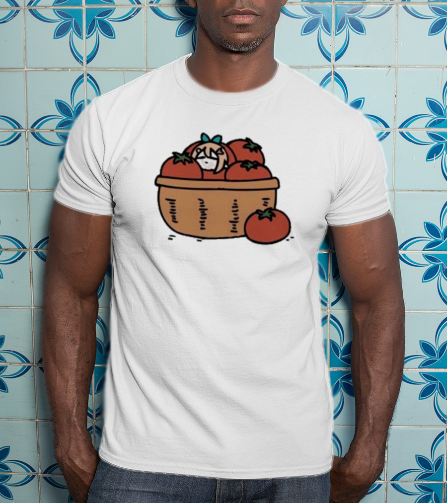 Pomato Anime Character In Tomato Basket T-Shirt