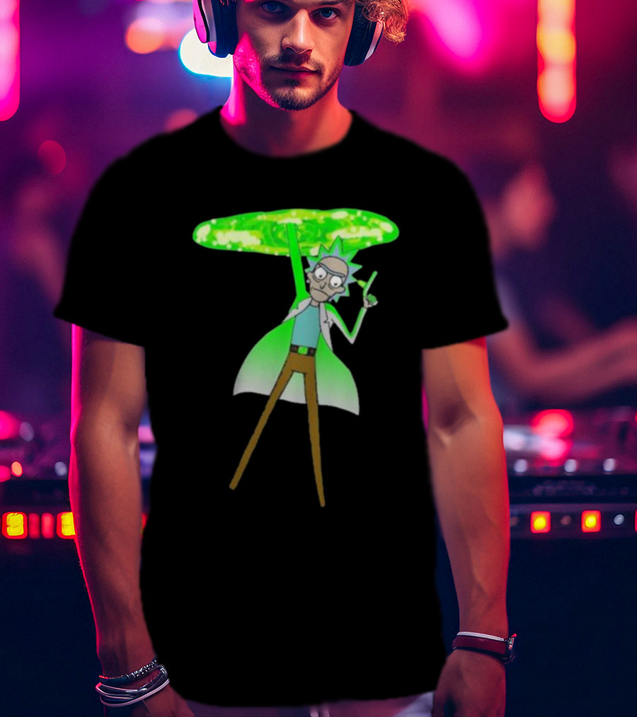 Rick Sanchez Portal Green Slime Rick And Morty T-Shirt