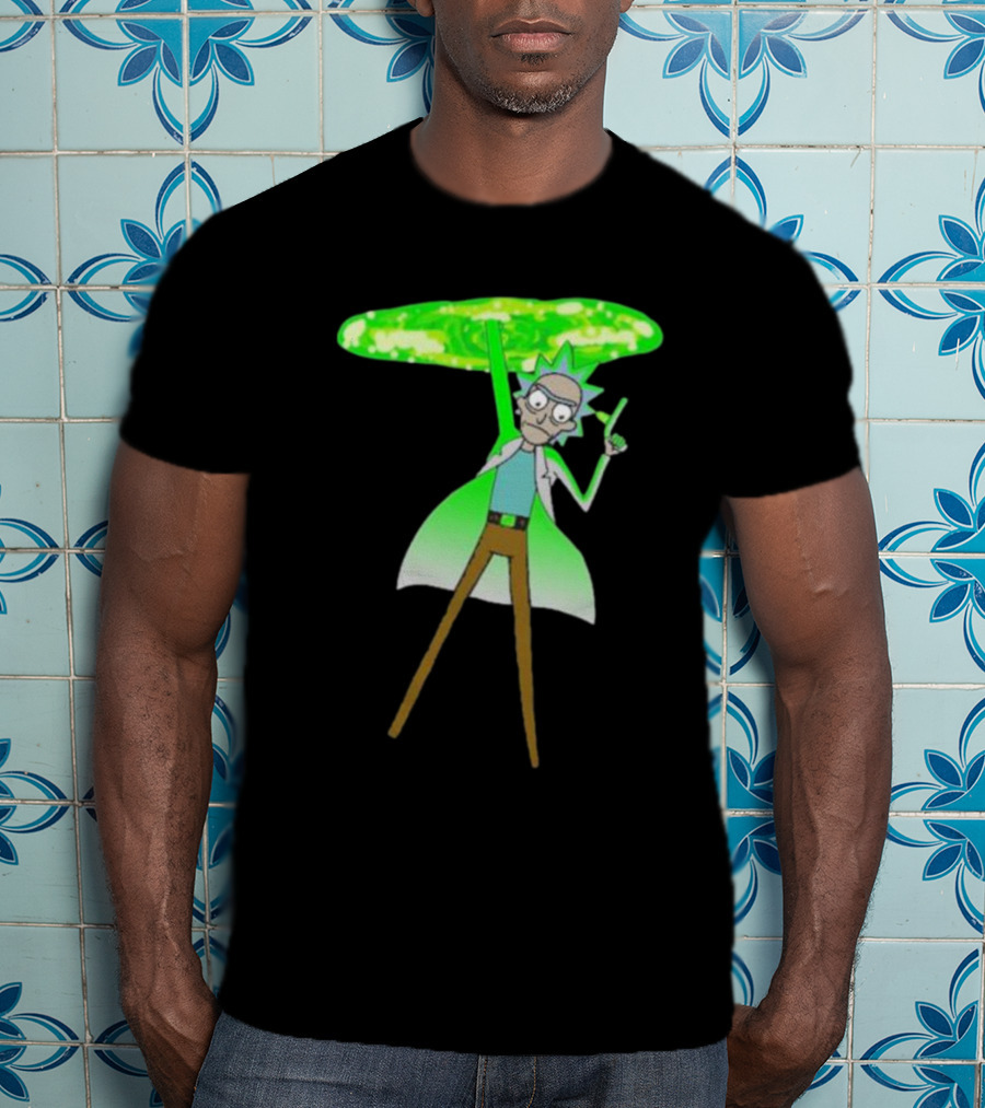 Rick Sanchez Portal Green Slime Rick And Morty T-Shirt