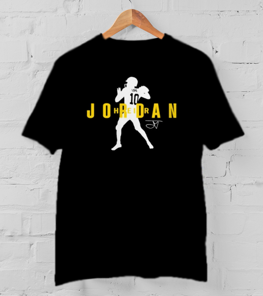 Heir Jordan Love Quarterback Silhouette Signature T-Shirt