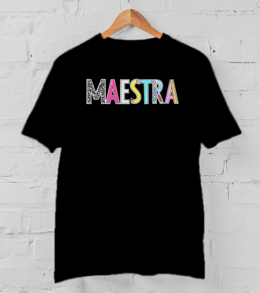 MAESTRA Colorful Bold Lettering T-Shirt