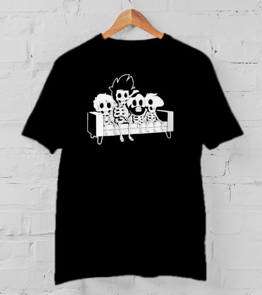 Oneyplays Boney Plays Couch Boys Skeleton Friends T-Shirt