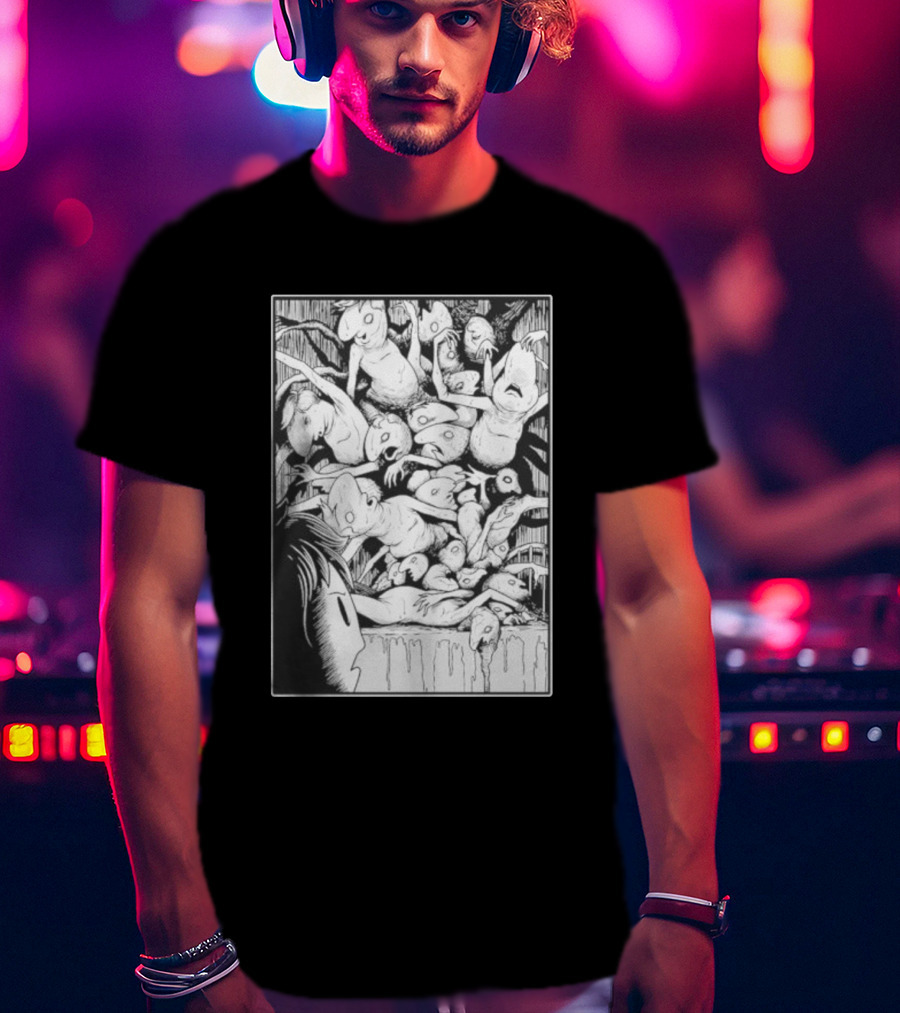 Oneyplays Horror Manga Boys Disturbing Creature Chaos T-Shirt
