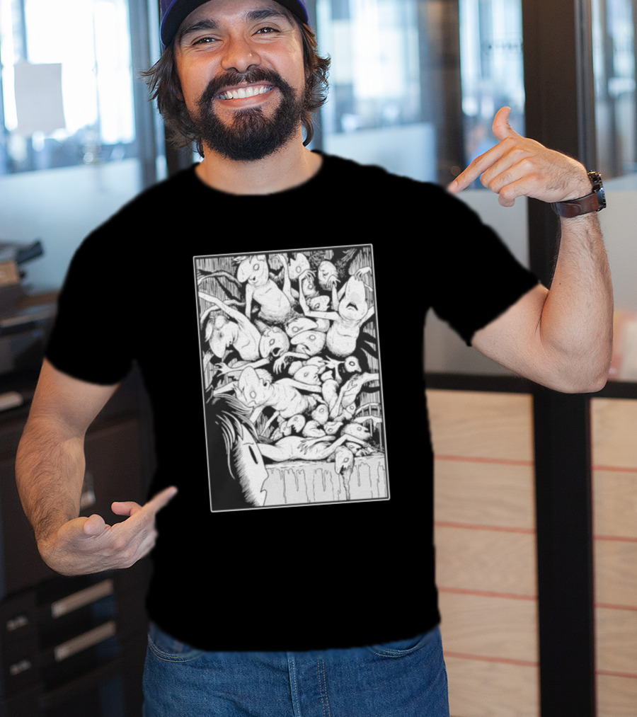 Oneyplays Horror Manga Boys Disturbing Creature Chaos T-Shirt