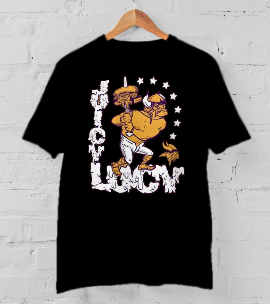 Juicy Lucy Gold Minnesota Vikings X Guy Fieri’s Flavortown Tri-Blend Homage NFL T-Shirt