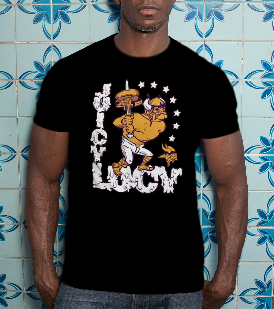Juicy Lucy Gold Minnesota Vikings X Guy Fieri’s Flavortown Tri-Blend Homage NFL T-Shirt