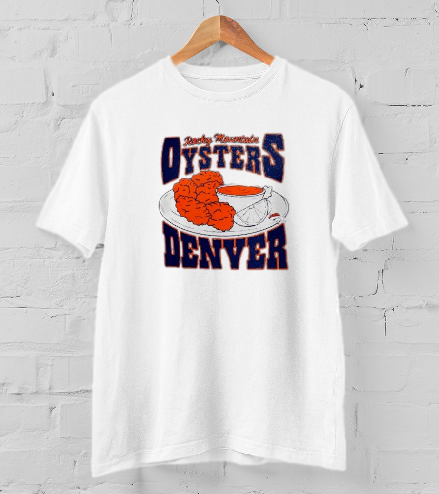 Rocky Mountain Oysters Denver Broncos NFL X Guy Fieri Flavortown Homage Gray Tri-Blend T-Shirt