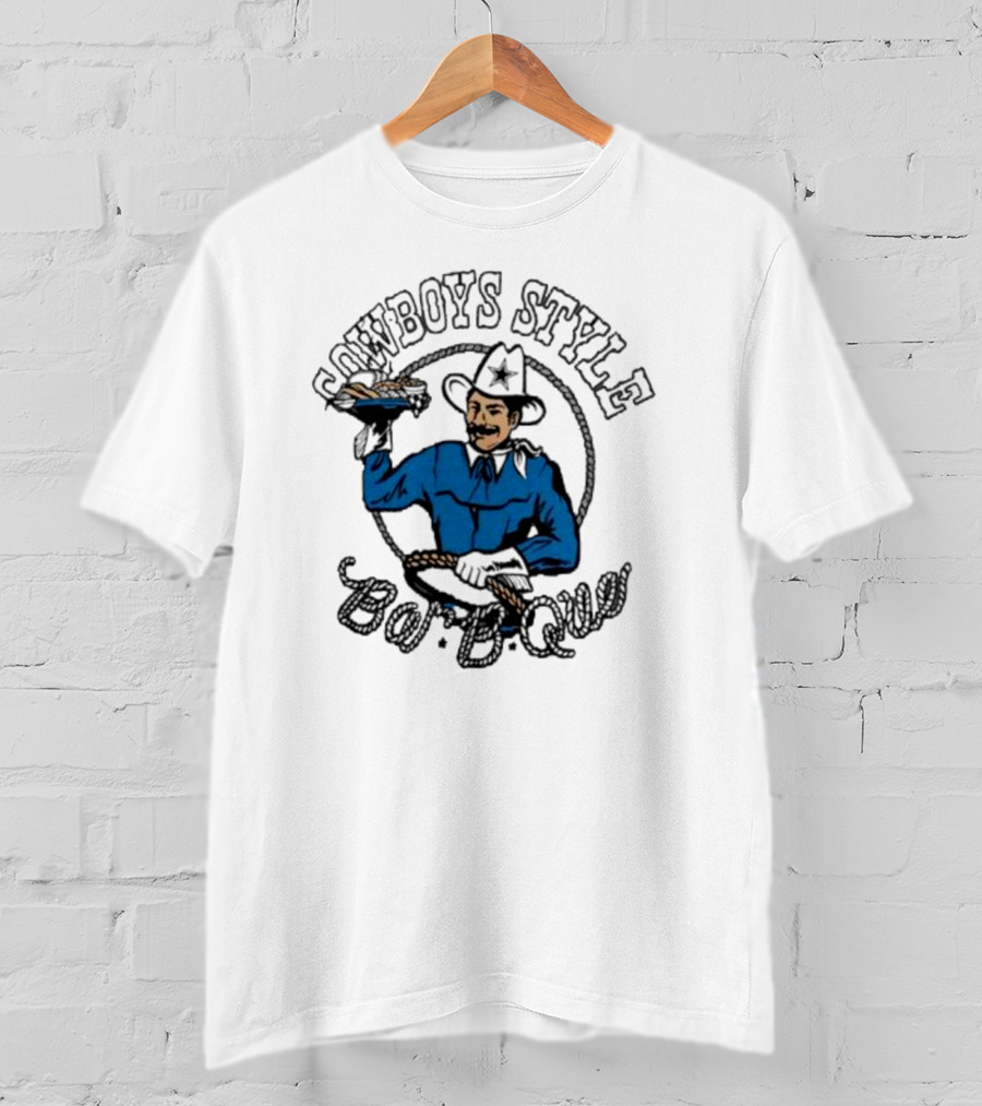 Cowboys Style Bar-B-Que Homage Royal Dallas Cowboys NFL X Guy Fieri’s Flavortown Tri-Blend T-Shirt